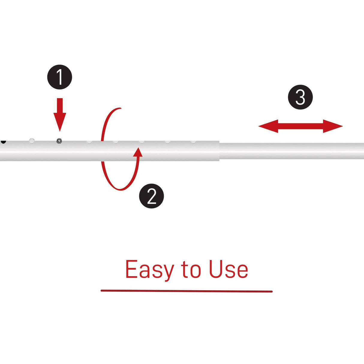 SecurityMan Adjustable Door Security Bar - Constructed of High Grade Iron - Great for Apartment Security or Home Protection Door Stoppers -(18.25”-47.5” for Doors / 18.25”-46.5” for Patio Doors) White