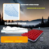 Queen Size Double Camping Air Mattress Bed with Air Pump,Inflatable Mattress,80"x 60"Thickened Portable Blow Up Air Mattress,Travel Sleeping Bed Pad for Camping Home Hiking