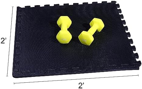 BalanceFrom Puzzle Exercise Mat with EVA Foam Interlocking Tiles for MMA, Exercise, Gymnastics and Home Gym Protective Flooring, Multiple Sizes and Colors