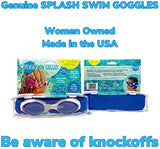 Splash Place SWIM GOGGLES with Fabric Strap - Adult & Kids Swim Goggles - PINKS & PURPLES