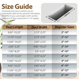 6x12 Floor Register, 2 Pack Heavy Duty Steel Walkable Floor Vent Covers, Easy Adjust Air Supply Lever, Vent Covers for Home Floor, Black