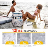 TOURIT 75 Can Rolling Cooler Detachable Double Deck Beach Cooler with Wheels Collapsible for Outdoor, Camping, Picnic, Travel