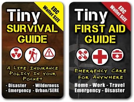 Tiny Survival Guides: A Life Insurance Policy in Your Pocket - The Ultimate “Survive Anything” Everyday Carry: Emergency, Disaster Preparedness Micro-Guide (1 Tiny Guide & 1 Tiny Field Guide)