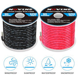 16 Gauge Marine Wire 16 AWG Marine Grade Wire Include 16AWG 120FT Red & 120FT Black,16 Gauge Tinned Copper Electrical Cable for Boat Automotive Speakers Lighting Solar Outdoor RV Camper Trailer