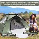 Instant Pop Up Tents for Camping, 2-3 Person Camping Tent 60s Automatic Easy Setup Tent, Double-Thick Waterproof Instant Tents for Hiking Backpacking