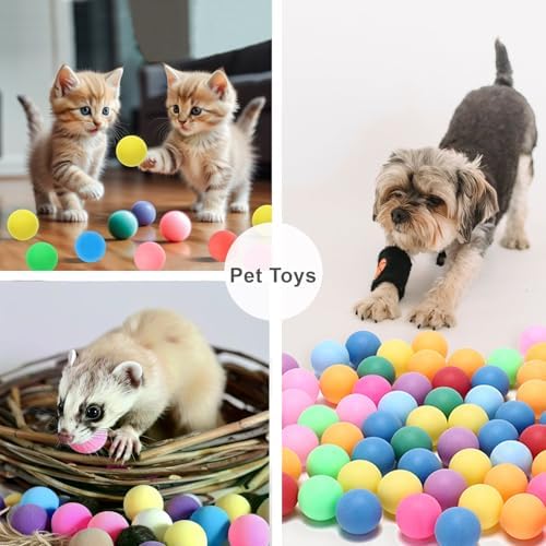 Ping Pong Balls 12 50 or 100 Pack: 3 Star Colored Table Tennis Balls for Outdoor Practice Party Games Cats Toys