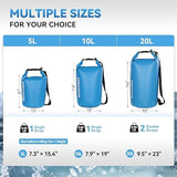 MARCHWAY Floating Waterproof Dry Bag Backpack 5L/10L/20L/30L/40L, Roll Top Sack Keeps Gear Dry for Kayaking, Rafting, Boating, Swimming, Camping, Hiking, Beach, Fishing