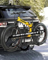 2 Bike Racks for Tow Hitch 180 lbs Capacity for Bikes, Electric eBikes, Fat Tire, Road Bikes and MTB, Tilting Folding E-Bike Rack for Car SUV Pickup Truck RV Camper - 2 inch Receiver