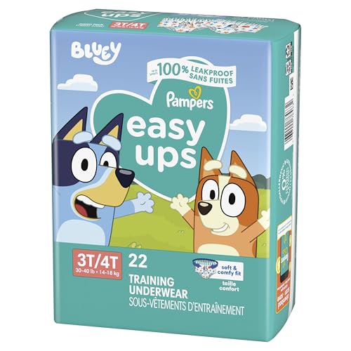 Pampers Training Pants - Easy Ups Boys & Girls Bluey - Size 2T-3T, 140 Count, Children's Potty Underwear (Packaging May Vary)