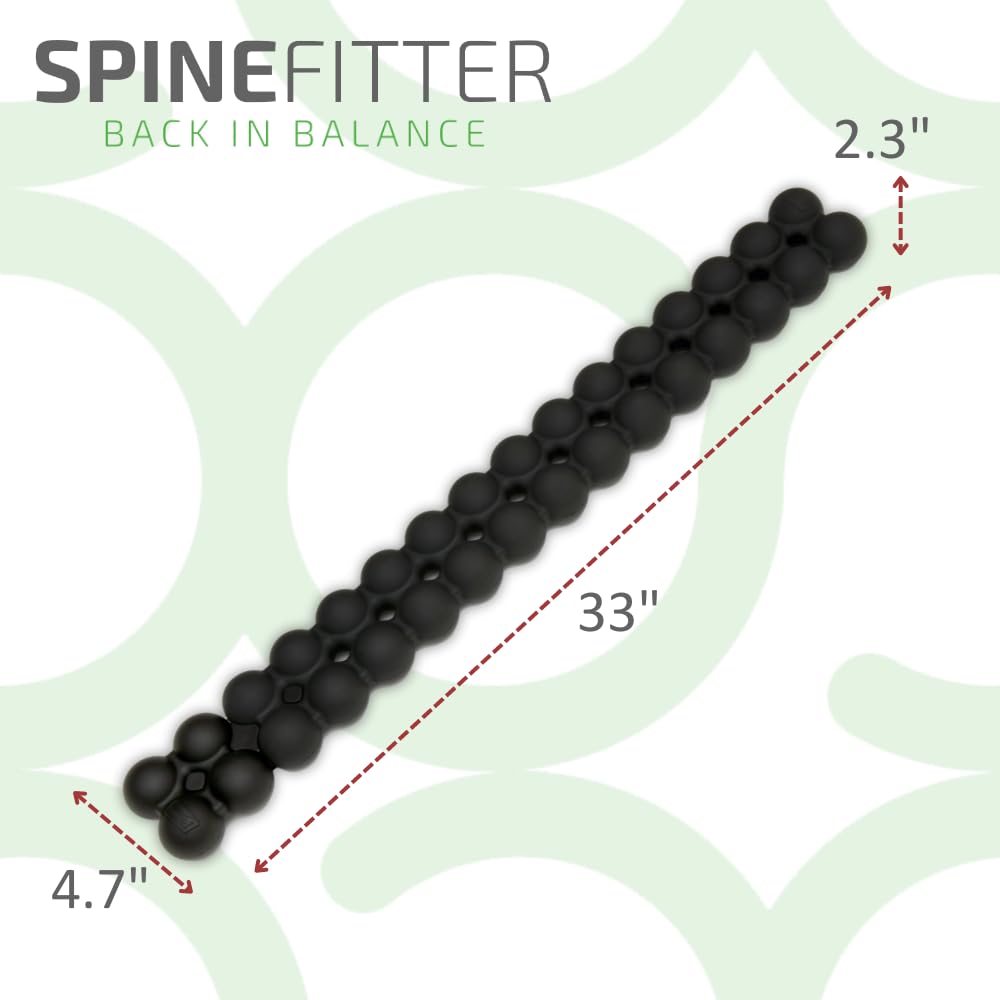 Spinefitter by Sissel, Back Stretcher, Back Cracker for Upper & Lower Back Relief, Spine Decompressor, Spinal Decompression for Back Relief, Posutre Corrector, Ideal for Pilates & Yoga, Black
