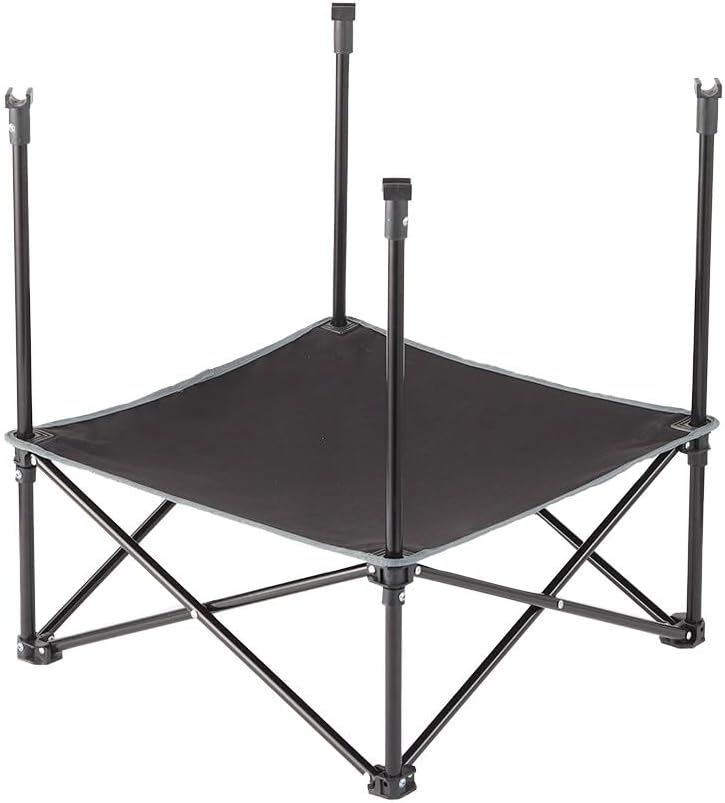 Portable Folding Picnic Table with Bench Storage for Tailgating - Black