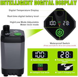 Portable Shower for Camping, [Long-Lasting] Spopal 6000mAh Rechargeable Camping Shower with Intelligent LED Display, 4 Spray Modes, IPX7 Waterproof Outdoor Camp Pump for Hiking, Travel, Car, Pet