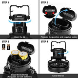 Odoland Portable LED Camping Lantern with Ceiling Fan - Hurricane Emergency