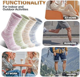 Anlisim Merino Wool Warm Boot Hiking Socks Thermal Extra Thick Winter Cozy Crew Comfy Cushioning Work Women Men Socks 4 Pairs