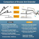 Cobbe 12 Inch All Metal 3-Way Rain Shower Head, High Pressure Shower Head, Dual Shower Heads with Handheld Spray Combo - 9 Spray Filtered Shower Head, Brushed Nickel