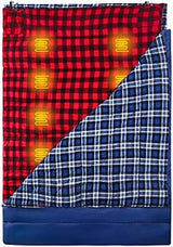 Heated Sleeping Bag pad, Heated Sleeping Bag Liner, 5 Heating Zones, Multi USB Power Supported, Operated by Battery Power Bank or Other USB Power Supply, Compact Bag Included.