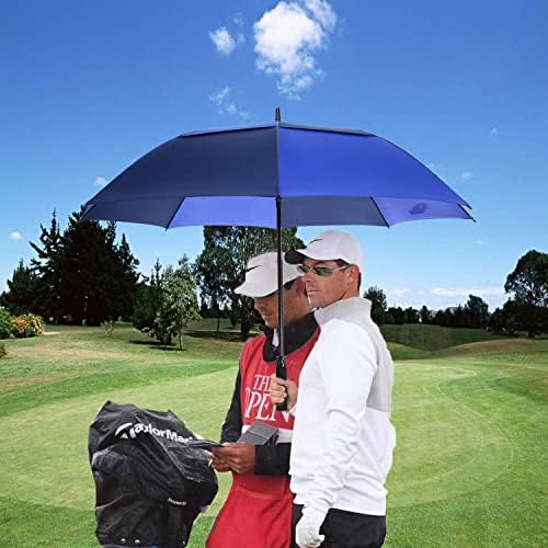 MRTLLOA 54/62/68/72 Inch Automatic Open Golf Umbrella, Extra Large Oversize Double Canopy Vented Windproof Waterproof Stick Umbrellas for Rain