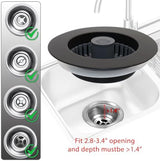 3 in 1 Kitchen Sink Stopper, Pop Up Kitchen Sink Drain Strainer, with an Extra Basket Strainer, Kitchen Sink Drain Stopper for US Standard 3-1/2 Inch, Brass Material Electroplate Black