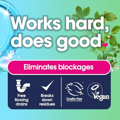 Ecozone Kitchen Drain Unblocker, Non-Toxic & Bleach-Free, Non Corrosive Cleaner, Enzyme Solution Breaks Down Soap Grease & Organic Blockages in Plug Holes, Septic Tank Safe & Vegan Friendly (1L)