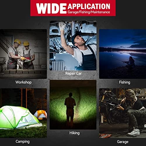 Upgrade LED Work Light for Milwaukee Battery: Ecarke 70W 7000LM for Milwaukee Lights for m18 USB Light 18V Battery Flashlight with Low Voltage Protection for Working in a Dark Environment