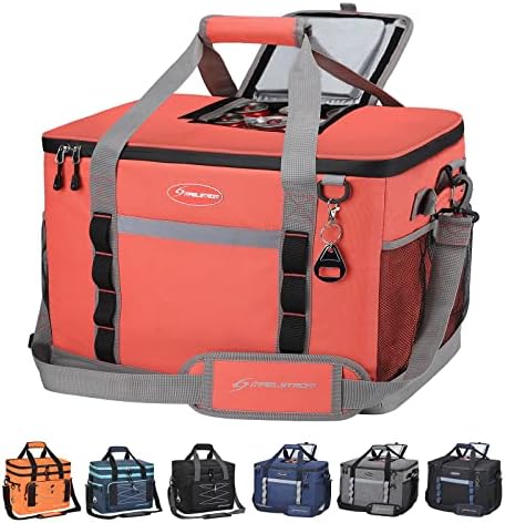 Maelstrom Soft Cooler Bag,Collapsible Soft Sided Cooler,24/30/60/75 Cans Beach Cooler,Ice Chest,Large Leakproof Camping Cooler,Portable Travel Cooler for Grocery Shopping,Camping,Road Trips