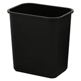 United Solutions 7 Gallon / 28 Quart Efficient Trash Wastebasket, Fits Under Desk, Small, Narrow Spaces in Commercial, Kitchen, Home Office, Dorm, Easy to Clean, Black (Pack of 12)