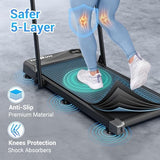 THERUN Walking Pad, 2.5 HP Under Desk, 2 in 1 Foldable for Home, Walking Pad with Handle Bar, 15" Widened Running Belt with Remote Control & LED Touch Screen