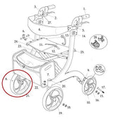 Front Wheels (Pair) with Bearings for Drive RTL10266 Nitro Rollator Walker (Serial # Prior to 2A1606301542 ONLY) - 1 Pair