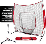 PowerNet Baseball Softball Practice Net 7x7 with Baseball Accessories for Practice Pitching, Batting & Fielding, Ball Caddy, Weighted Baseballs, Tee