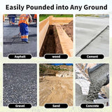 16 Inch Rebar Stakes 1/2 Inch Diameter Galvanized Steel Ground Anchors Heavy Duty Anchoring Spikes for Speed Bump, Parking Curb and Tent (10 Pack)