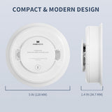 HOMEAEGIS Smoke and Carbon Monoxide Alarm, 10-Year Battery, 3-Pack