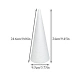 Crafjie Foam Cones for DIY Arts and Crafts (3.75 x 9.7 in, 16 Pack), White Polystyrene Foam Cones Christmas Tree Craft Supplies, for DIY Home Craft Project, Christmas Tree, Table Centerpiece