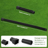 4 Pack Flexible Gutter Downspout Extensions Extendable from 21" to 67", Downspout Extender Comes with Adapters, Thickened Down spout Drain Extension for Rainwater Drainage(Black)