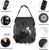 Unniweei Solar Portable Shower Bag, 5 Gal/20L Solar Heating Camping Shower Bag with Removable Hose&On-Off Switchable Shower Head, Compact Camping Shower for Camping, Hiking, Traveling, Beach Swimming