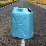 Scepter Portable Plastic Military Style Food Grade 5 Gal Water Jug Container with Reversible Spout for Camping & Emergency Storage, Blue