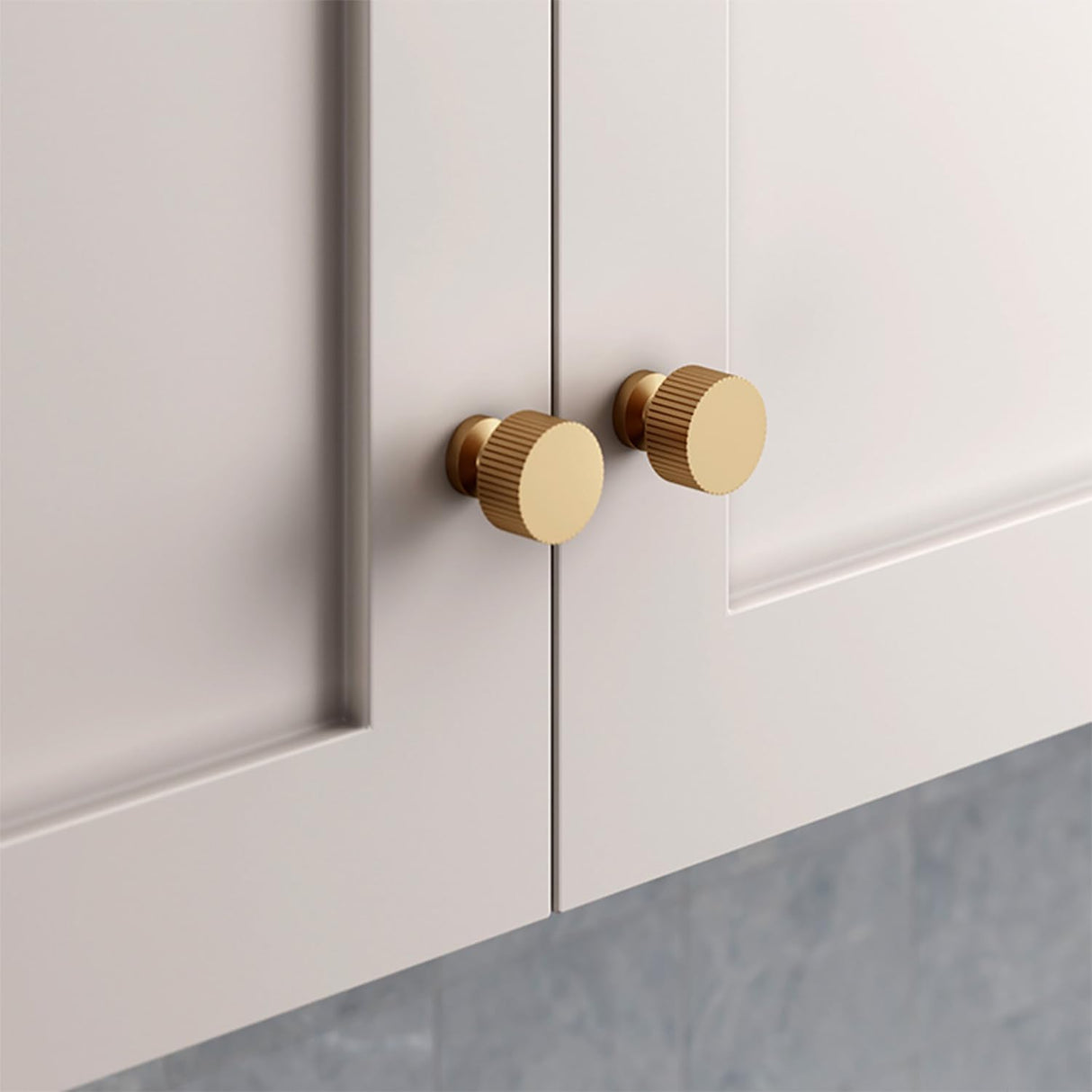 RZDEAL 6pcs Solid Brass Cabinet Knobs Pulls Cabinet Drawer Dresser Gold Knobs Modern Handles (1"x1"/25mmx25mm),Brushed Brass Finish