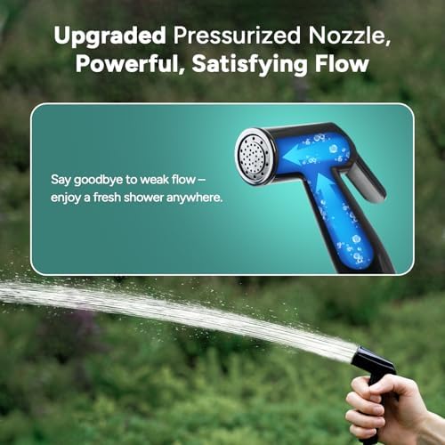 DR.PREPARE Camping Shower, 4 Gallons/5 Gallons Portable Shower with Rechargeable Electric Pump, Outdoor Shower Bag for Camping, Hiking, Traveling, Beach
