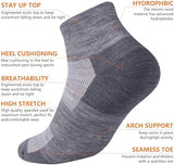 Merino Wool Ankle Socks, Men's Women's 90% Wool Athletic Thin Running Moisture Wicking Socks, 3 Pairs