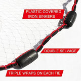 Cast Net | 3ft-12ft Radius, 3/8 or 1/4 inch Mesh for Freshwater and Saltwater Bait Fish| Professional Grade and Upgraded Material | Throw Style