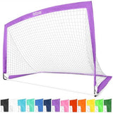 GoSports Portable Soccer Goals for Kids - 13 Color Options - Choose 4 x 3 ft or 6 x 4 ft - Team Tone Pop Up Nets for Backyard