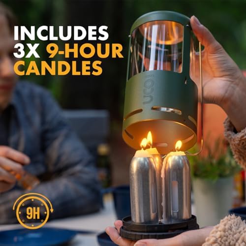UCO Candlelier Candle Lantern, Candle Lanterns for Real Candles, Perfect Outdoor Gear for Camping or for Power Outages, Includes 3 Long Burning Candles
