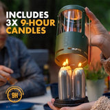 UCO Candlelier Candle Lantern, Candle Lanterns for Real Candles, Perfect Outdoor Gear for Camping or for Power Outages, Includes 3 Long Burning Candles