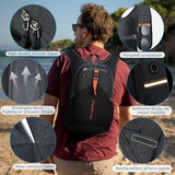 FIORETTO 15L Hiking Backpack for Women Men Mini Packable Backpack Lightweight Small Daypack for Camping Travel Outdoor, Black