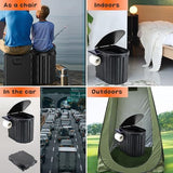 UOPBYEA Portable Camping Toilet for Adults With Cushion, Outdoor Toilet for Camping Toilets Portable Potty for Adults, Emergency Collapsible Toilets for Travel, Tent, Car, Beach, Hiking, Truck Driver