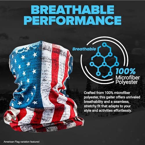 S A Company 5-Pack UV Face Shield | UV 30+ Multipurpose Neck Gaiter Balaclava for Adults