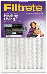 Filtrete 18x30x1 AC Furnace Air Filter, MERV 12, MPR 1500, CERTIFIED asthma & allergy friendly, 3 Month Pleated 1-Inch Electrostatic Air Cleaning Filter, 6-Pack (Actual Size 17.81x29.81x0.78 in)