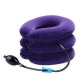 Cervical Neck Traction Device Inflatable Neck Stretcher, Easy to Use for Chronic Neck and Shoulder Pain Relief Traction Spine Alignment, Neck Cervical Brace，Purple