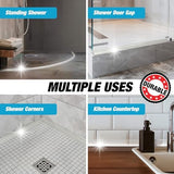 Shower Threshold Water Dam Barrier 67" - Transparent Collapsible Shower Water Blocker - Guard for Walk in Shower - Water Guard Stopper for Floor - Shower Door Water Blocker by Hippo Dam
