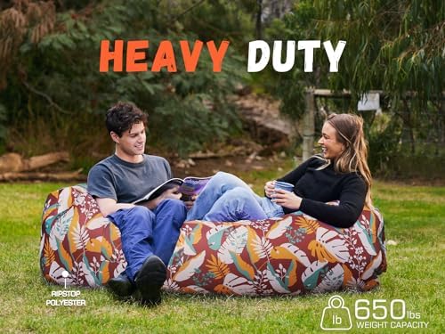 WEKAPO Inflatable Lounger Air Sofa Hammock-Portable,Water Proof& Anti-Air Leaking Design-Ideal Couch for Backyard Beach Traveling Camping Picnics & Music Festivals