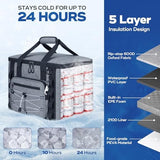 Maelstrom Soft Sided Cooler Bag, 30/40 Can Collapsible Insulated Ice Chest, Large Leakproof Camping & Travel Cooler for Kayaking & Beach